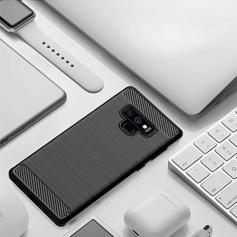 Aikcks for Samsung Galaxy Note9 Phone case, Shockproof, Scratch Resistant Carbon Fiber Jacket, Soft TPU, for Galaxy Note9 case (Black,) - Image 5